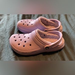 Light Purple Fuzzy Crocs- Womens size 8